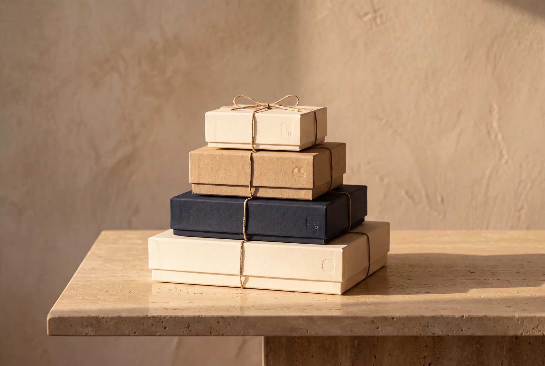 Finished packaging stacked and ready for dispatch